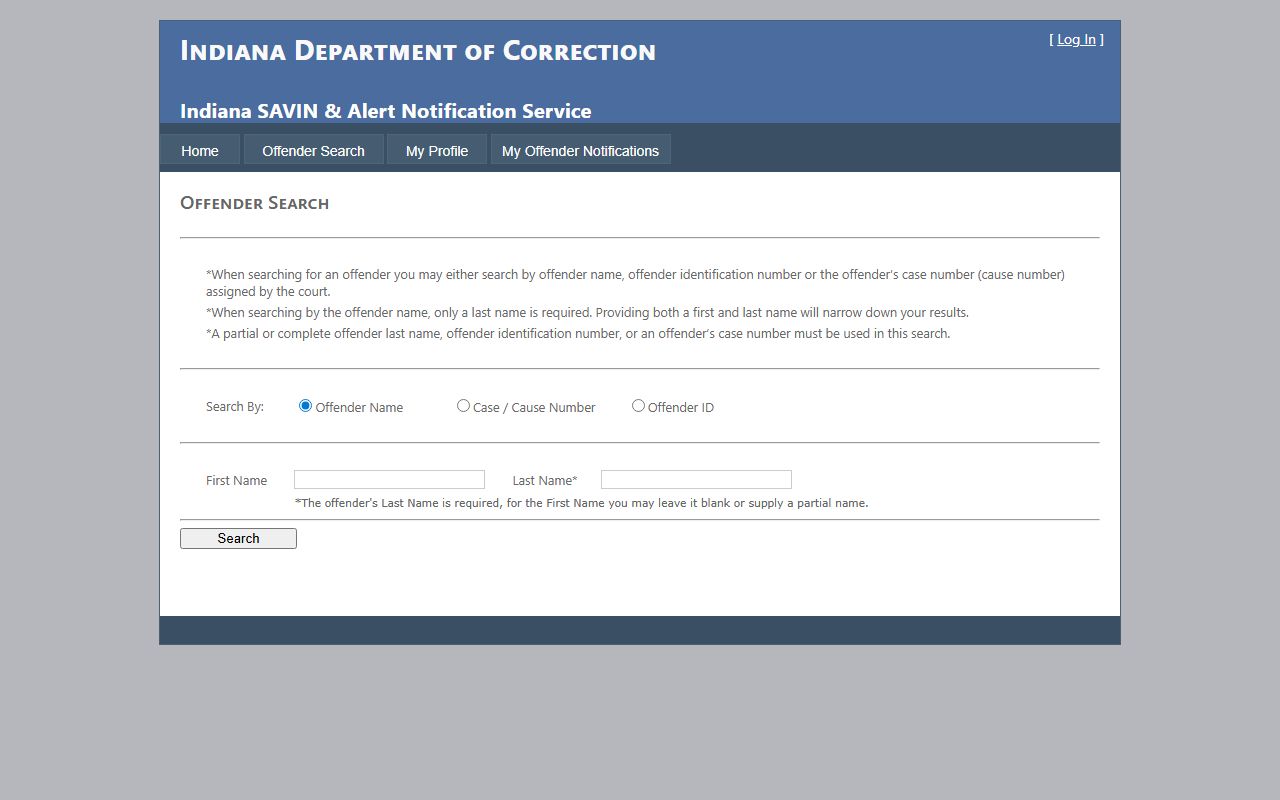 Newton County inmate records Indiana SAVIN offender search