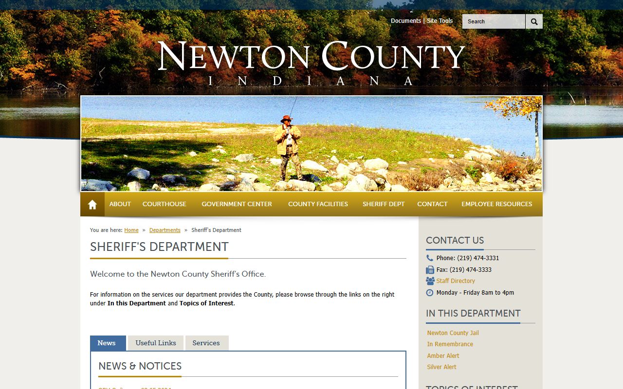 Newton County inmate records sheriff department page
